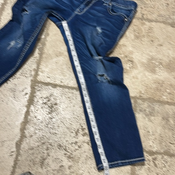 Rock Revival “BORIS” Easy Crop Distressed Denim Jean Size 32x25 - Picture 12 of 12